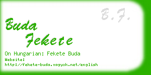 buda fekete business card